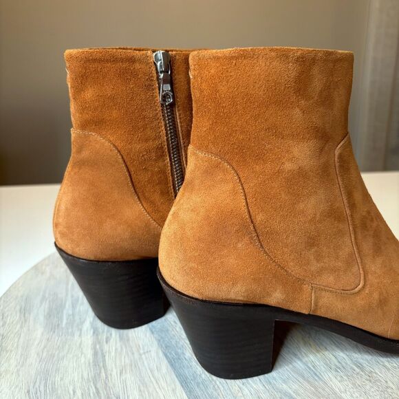Rag & Bone Women's Axel Mid Boots‎ In Cinnamon Leather Suede $395 Size 8.5 - Picture 6 of 10
